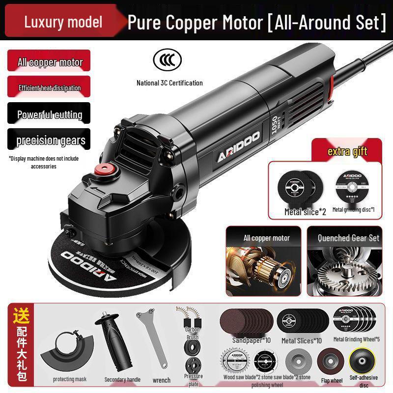 Compact Multi-Functional Handheld Angle Grinder and Polisher
