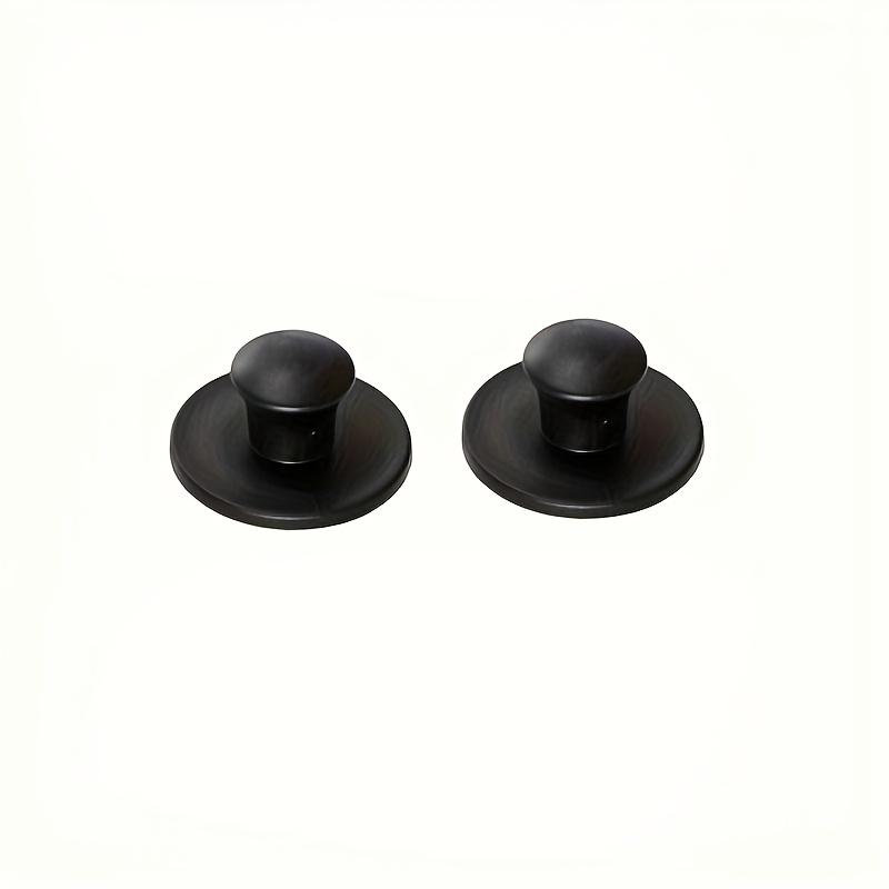 2pcs No-Drill Adhesive Cabinet Pulls - Stainless Steel & Plastic, Easy Peel & Stick Installation for Drawers, Cabinet Doors, Glass Doors