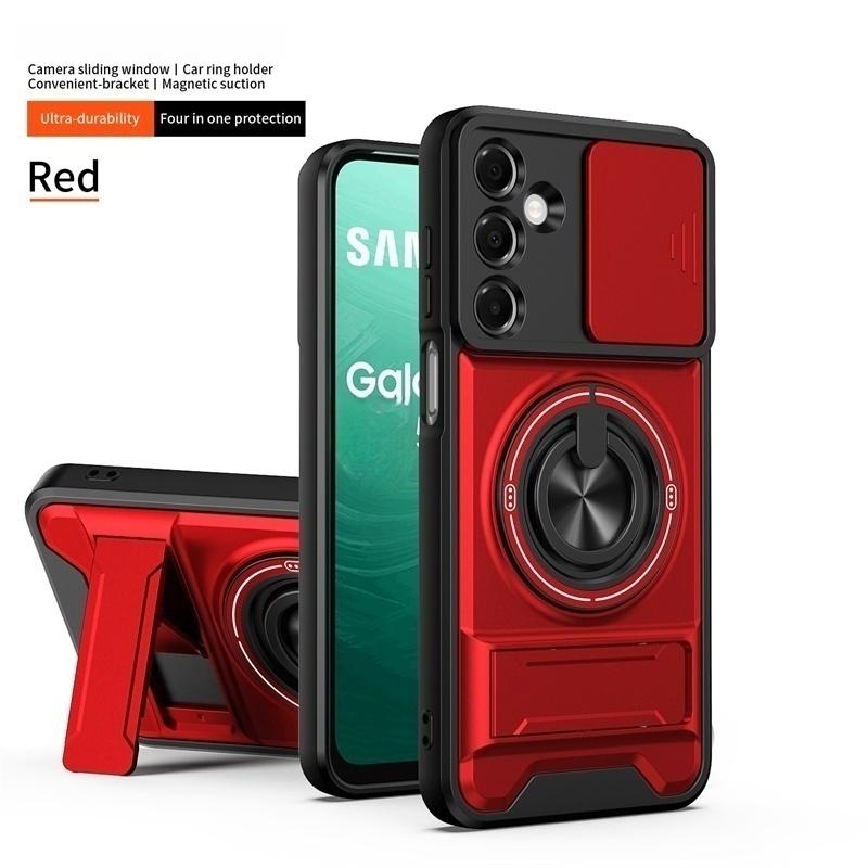 Panzer Hülle für Samsung Galaxy A37 A56 A36 A16 A26 A06 A17 A07 A55 A35 A25 A15 5G Magnetischer Ständer Halter Ring Linsen Schutz Abdeckung