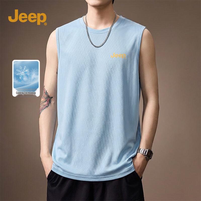 JEEP Men s Ice-Feel Polo Sleeveless Top L
