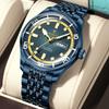 POEDAGAR Luxury Military Man Watch Casual Waterproof Luminous Date Week Men Watch Stainless Steel Quartz Men's Watches Reloj+Box