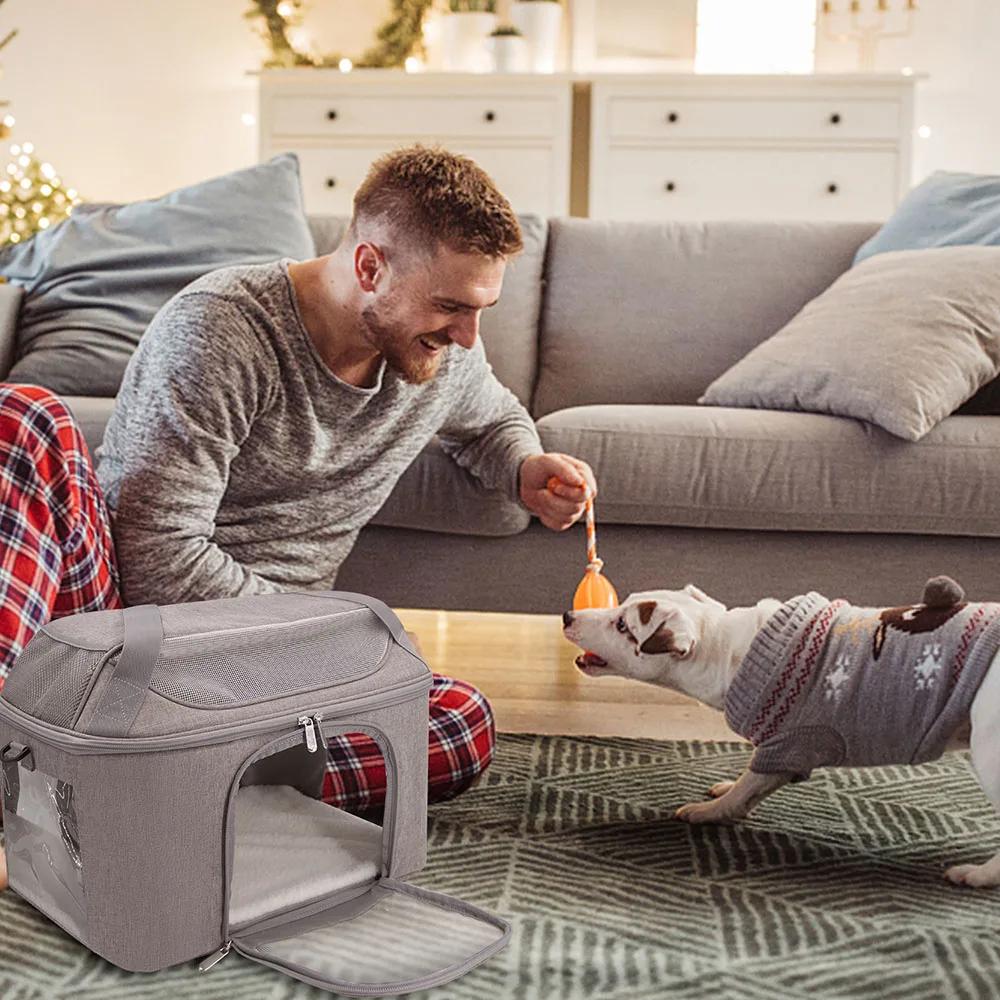 Dog Backpack Breathable Small Pet Cat Dog Carrier Handbag Outdoor Travel Airline Approved Transport Bag Carrier For Dogs