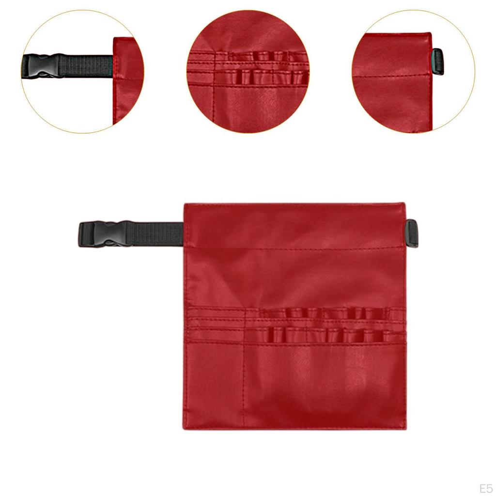 Haircut Tools Scissors Storage Bag Barber Waist Pouch PU Leather Multifunctional Holder Salon