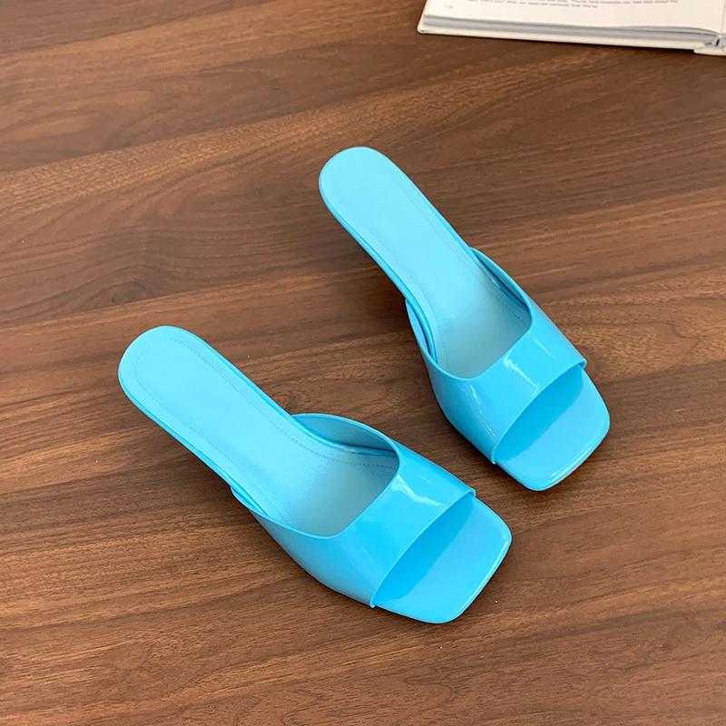 Women High Heel Sandals Summer Fashion Square Toe Open Toe Elegant Casual Comfortable Black High Heel Sandals