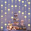 Golden Circle Dot Star Garland Banner 4m Party Hanging Decoration  Mother's Day Gift