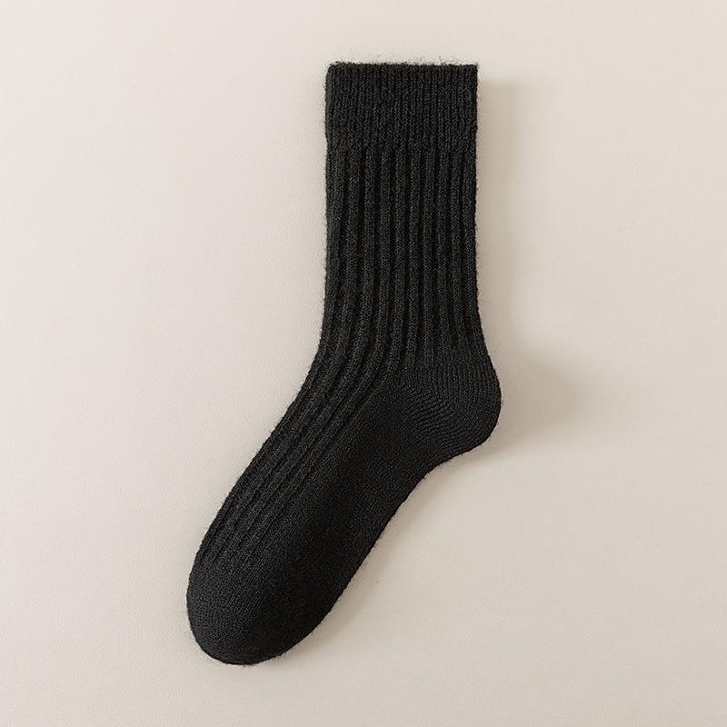 Wool Socks for Men's Autumn and Winter Mid-calf Socks, Thickened and Warm Long Calf Winter High-calf Men's Long Calf Socks