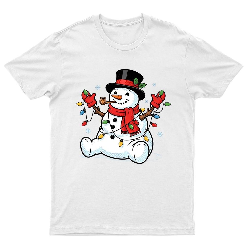 SnowUnisex Christmas Lights Holiday TShirt Unisex Gift Retro Funny Unisexs