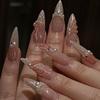 Fishtail Wearable 3D False Nails with Pearl and Rhinestone Embellishments