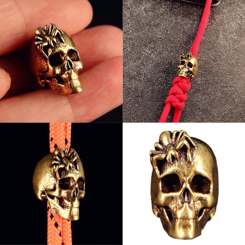 Gothic Skull Spiders Swords Pendant Ideal for Paracord and Necklaces Craft Projects Paracord Bead Cultural Crafts