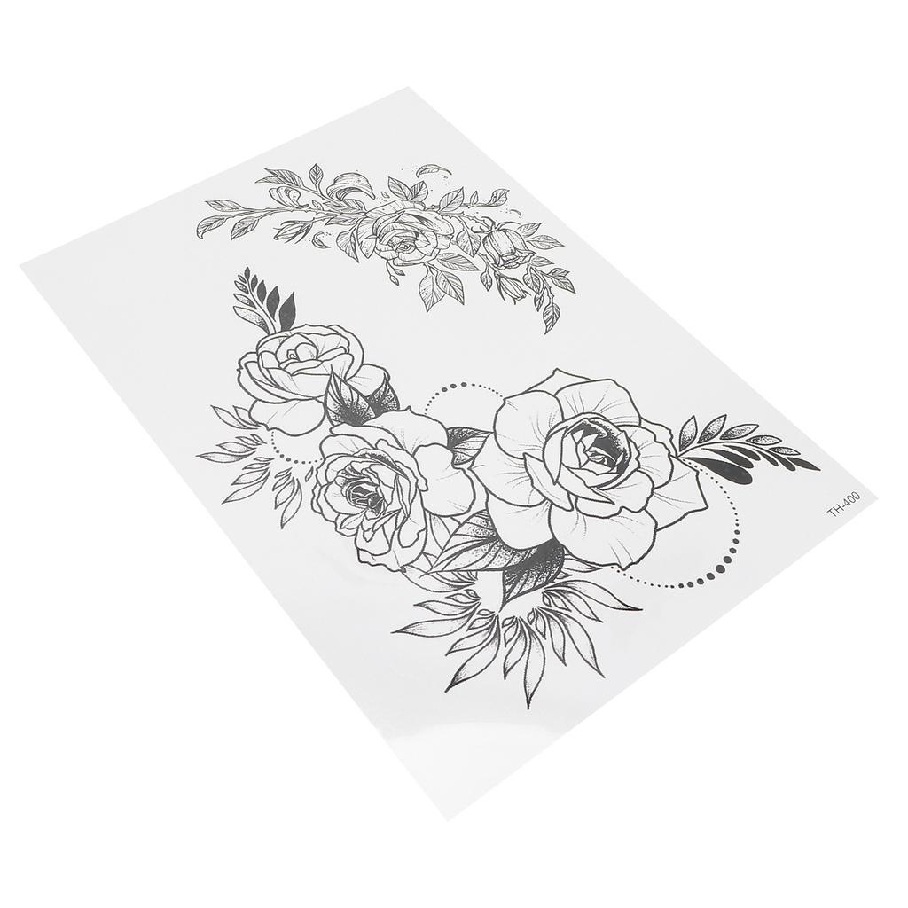 Temporary Tattoo Sticker Arm Chest Back Leg Waterproof Women Flower Tattoo StickerTH‑400