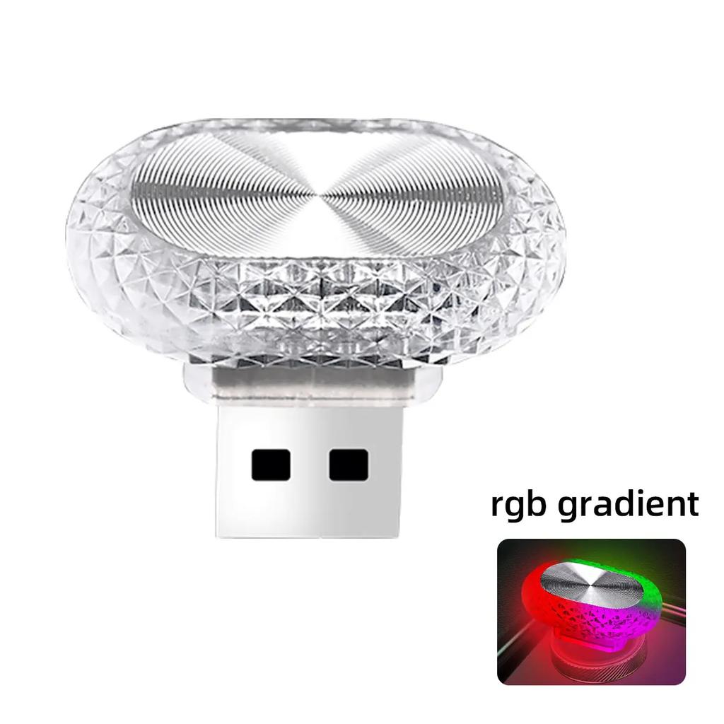 1/2pcs Car Interior Light LED Ambient Light Mini USB Decoration Light Environment Light RGB Color Car Accessories Plug and Play