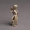 OUNONA Angel Interior Prayer Brass Mini Garden Cute Angel Photo Desktop Decor Figurine, Decor, Ornament, Sculpture, Decoration, Statue, Prop,