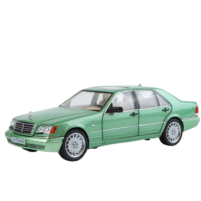 

Масштаб 1/24 Benz W140 320SEL Классический лимузин Литая модель автомобиля Коллекционирование Хобби Украшение рабочего стола Подарки для друга зелёный