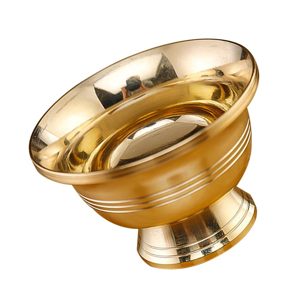  Yoga Butter Lamp Holder Meditation Incense Temple Decor Copper Candlestick Holders