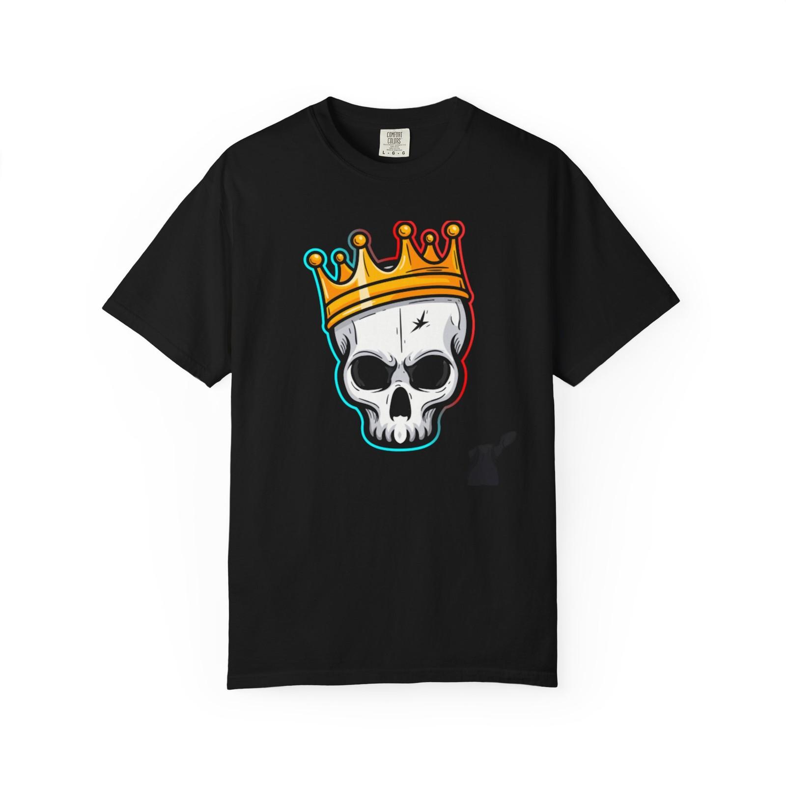 

Skull Crown Graphic T-Shirt, Edgy Fashion Tee, Unisex Casual Wear, Unique [...] 5XL різнокольоровий