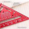 Aluminum Alloy Triangle Ruler High Precision Clear Scales 1Pcs Lightweight Portable Gauge for Engineer Woodworking Projects