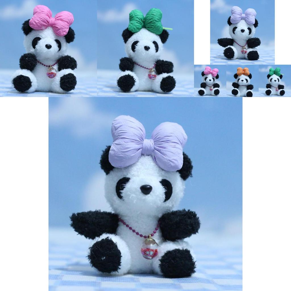 Adorable Cute Plush Panda Keychain Toy Soft Pp Cotton Stuffed Animal Decor