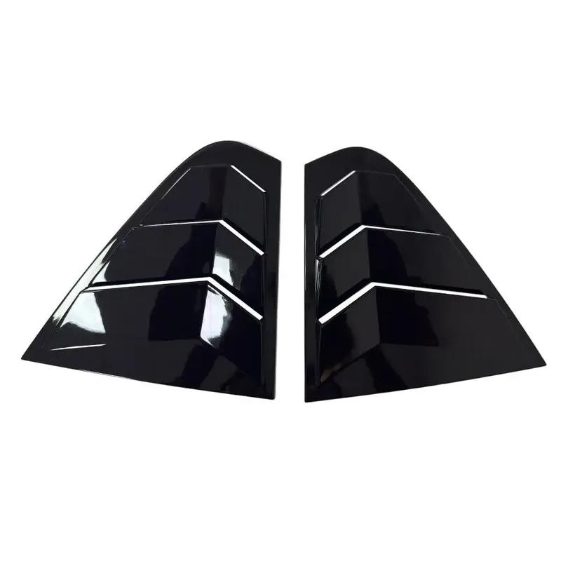 For Skoda Rapid 2012-2018 ABS Plastic Rear Window Quarter Louver Scoop Cover Side Vent Shutter Trim Car Adhesive Accessories