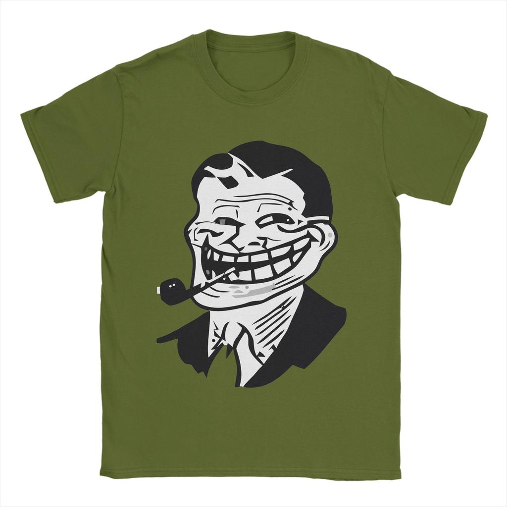 Unisex Trollface Meme Graphic T Shirt Pure Cotton Clothes Novelty Short Sleeve O Neck Tee Shirt Gift Idea TShirts
