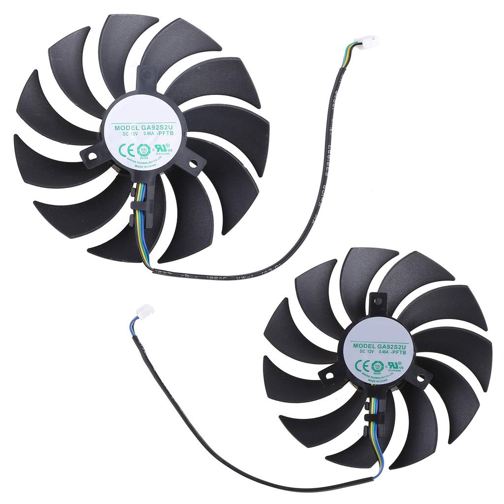 2pcs/Set ZT-A30700E-10P GPU VGA Cooler Fan For ZOTAC GAMING GeForce RTX 3070 Twin Edge Replace CF1010U12S + CF9015H12S