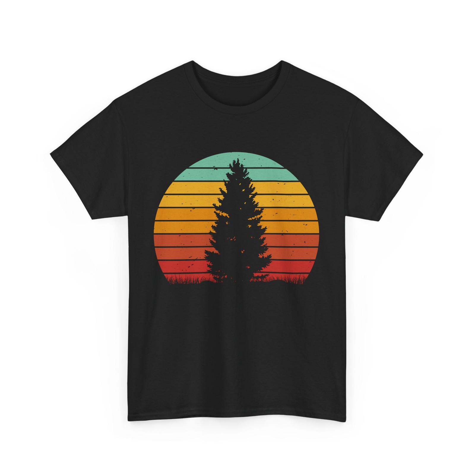 Pine Tree Wildlife T-Shirt Mens Womens Tees Top, Nature Lovers Camping Hiking Women Men Shirt M