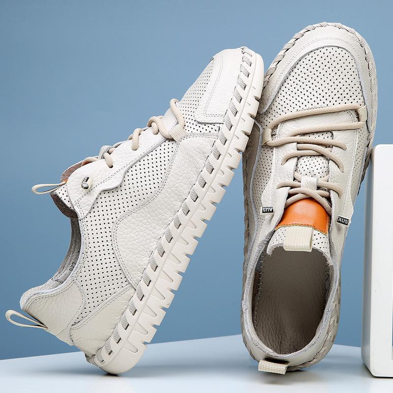 New Shoes for Men Genuine Leather Casual Shoes Fashion Soft Sloe Flat Shoes Comfortable Loafers