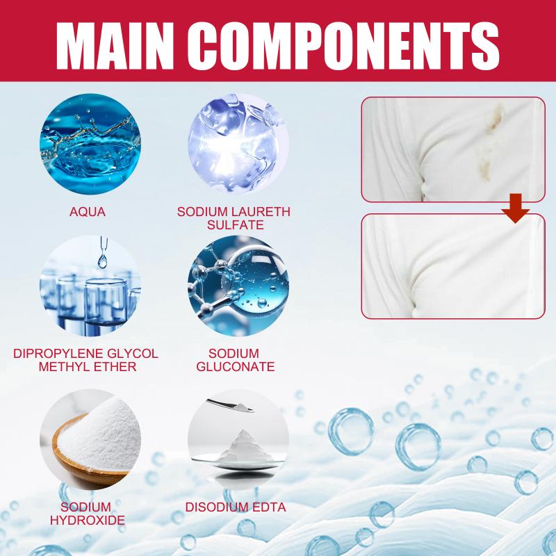 Dry Clothes Stain Removal Wipes Disposable Laundry Cleaner for Oil Grease Food Wine Stains Daily Outdoor Use