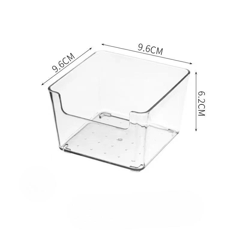 

1pc Transparent Clear Acrylic Sticky Note Holder - Desktop Memo Stand, Office Stationery Organizer, Desk Accessory Storage Box