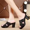 2025 Summer Open Toe Women's Slippers Crystal Casual New Plus Size Comfortable Hot Sale High Quality High Heels Zapatos