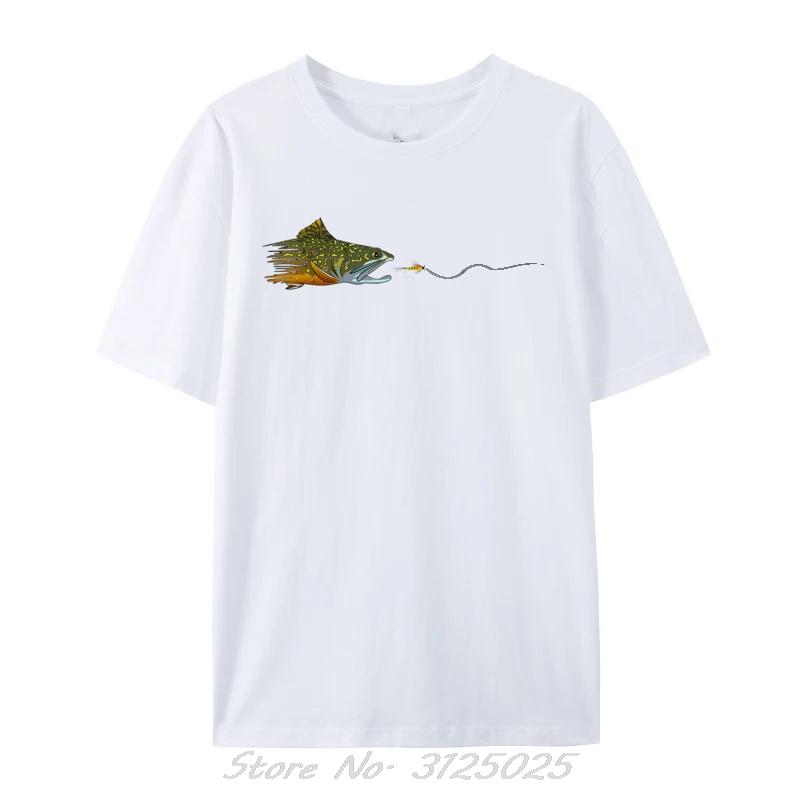 Fly Fishing Brook Trout Dry Fly Tying Fisherman T-shirts Coupons Men T Hirt Cotton Luxury Designer TShirts Tees Unisex Clothing