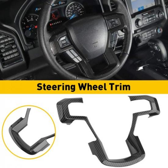 Steering Wheel Cover Trim Interior Accessories For Ford F150 2015- Carbon US