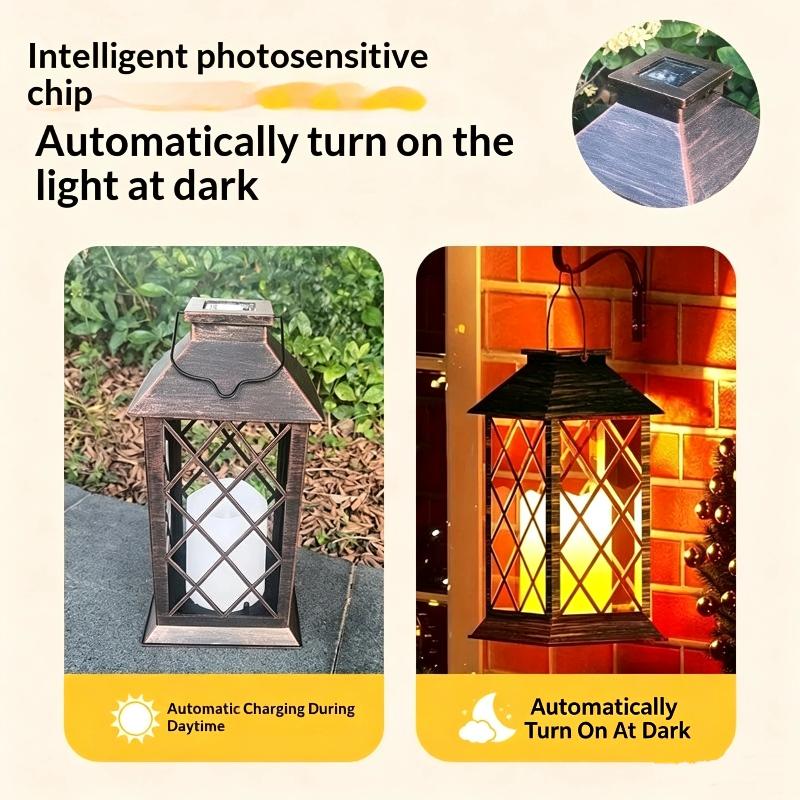 Solar Candle Light Lantern Lamp Waterproof Outdoor LED for Garden Patio Yard Holiday Festival Decor