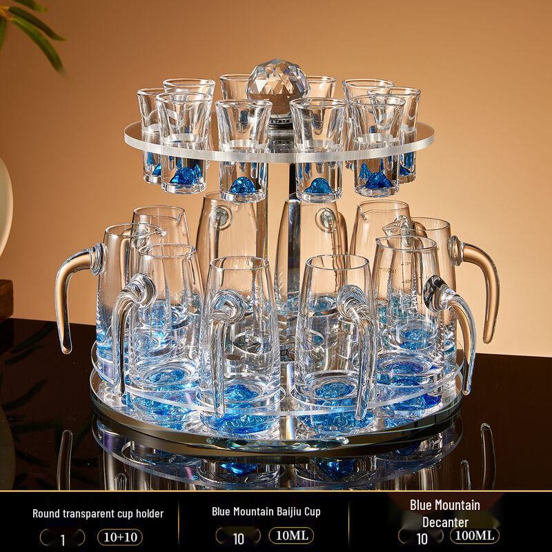 Glass Baijiu Decanter and Cup Set