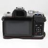 For Olympus OM-D E-M10 Mark IV Camera Case Leather Bottom Case Easy To Replace Battery