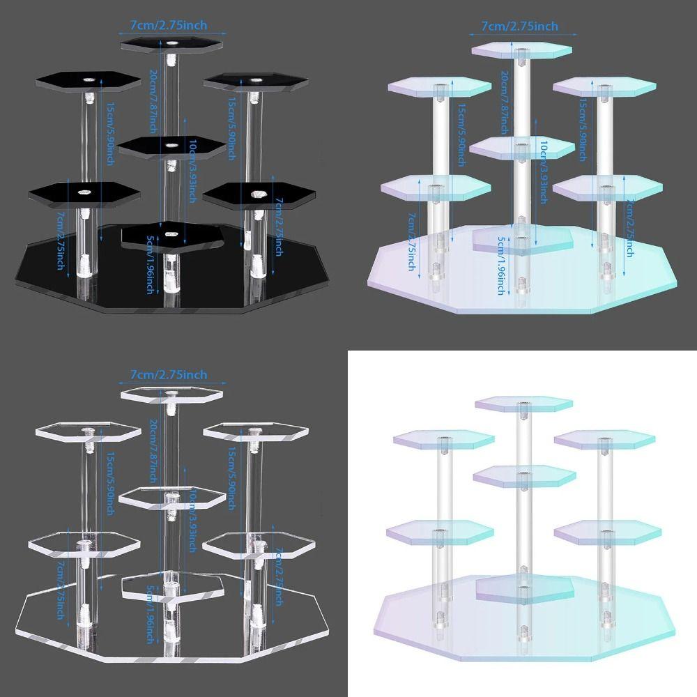 3/4/7 Position Toys Model Storage Rack Dazzling Dessert Display Stand  Office Decor
