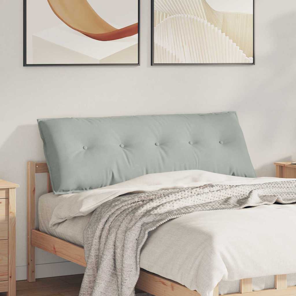 Back Cushion Light Grey 140 x 50 cm Cord Fabric