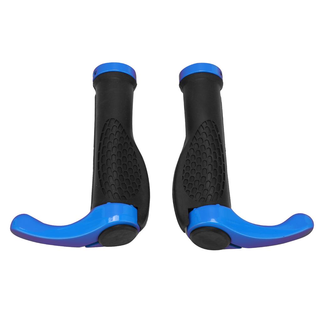 2PCS Bicycle Handlebar Grip Rubber Ox Horn Handlebar Cover for Mountain BikesBlue