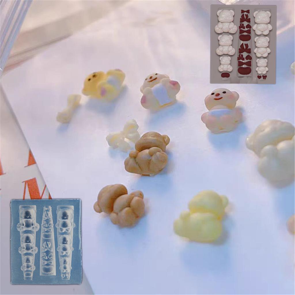 Vielseitige Silikon-Nagelform für entzückende Bären-Designs Robustes und flexibles Zubehör für alle Nagelformen und -längen