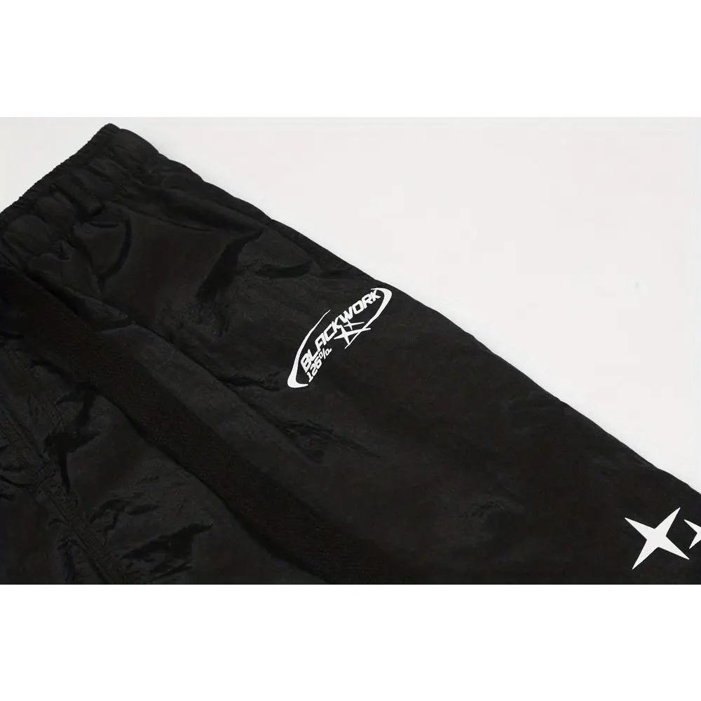 Pantaloni Harajuku cu parașuta femei supradimensionați Cyber ​​Y2k Hip Hop Pantaloni cargo cu picioare largi Pantaloni de jogging negri largi Îmbrăcăminte de stradă coreeană