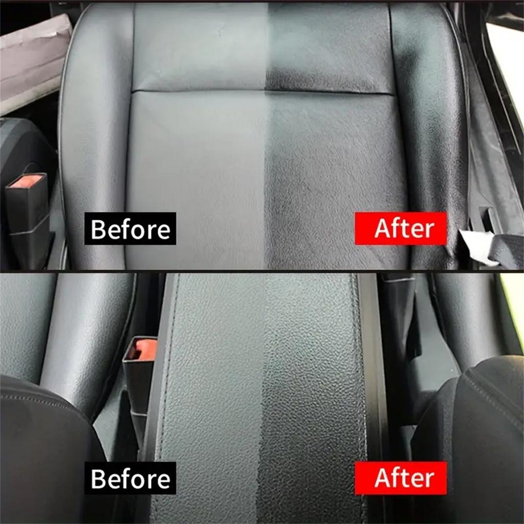Car Leather Care Agent - Car Interior Leather Plating Yellowing Removal Plastic Refurbishment Restoration Cream Black Whitening Refurbishment Cream