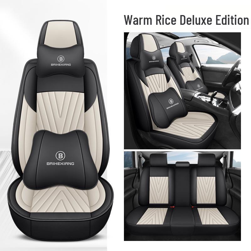 Universal All-Season Leather Car Seat Cover and Cushion