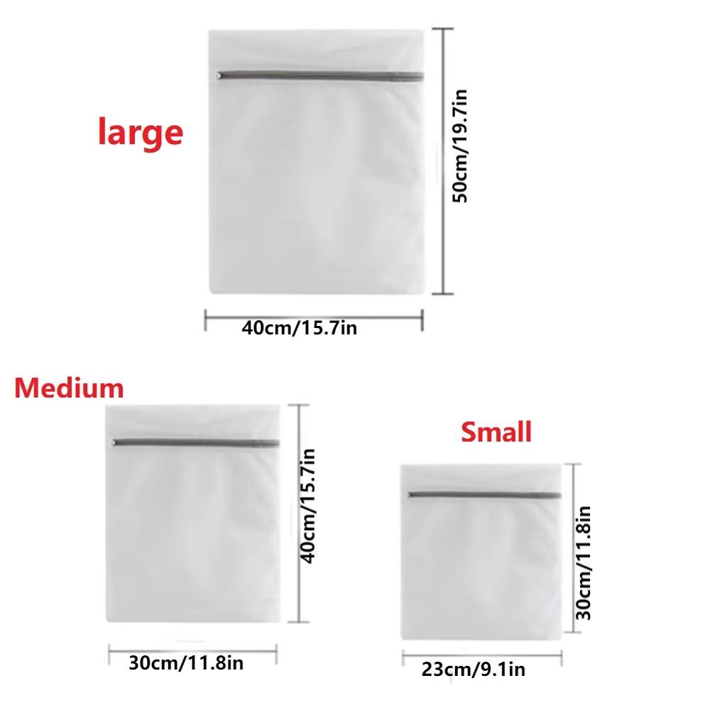 4/3 Pcs Mesh Laundry Bags Set Delicate Lingerie Wash Bags Anti-deformation Winding College Dormitory Dirty Clothes Storage Bags