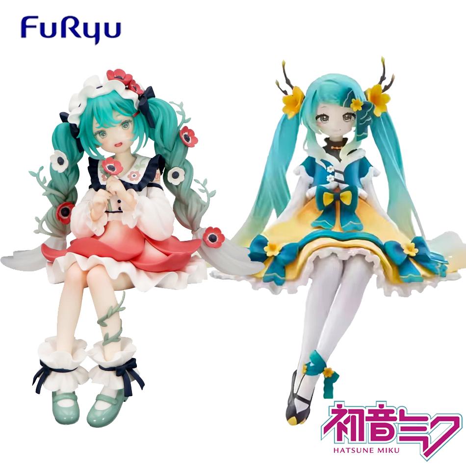 Hatsune Miku Anime Figure Toys Flower Fairy Collection Miku Kawaii Cartoon Pvc Action Figurine Model Dolls Birthdays Gift‘S Kids