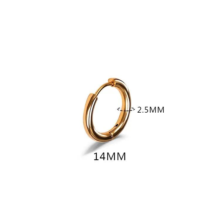LATS 2024 New Simple Stainless Steel Small Hoop Earrings for Women Men 8mm To 20mm Round Cartilage Ear Piercing Fashion Zircon