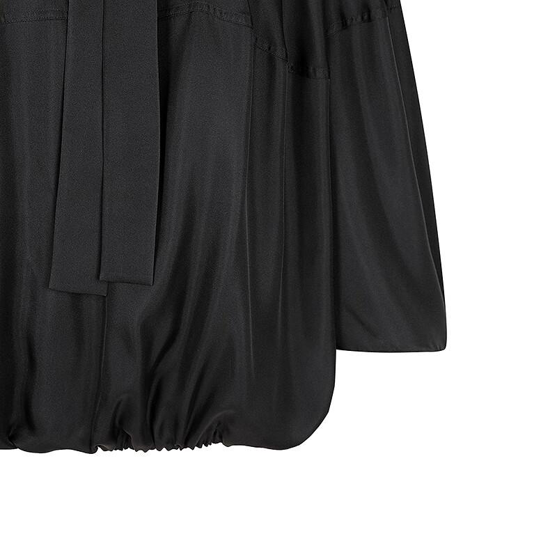 LESS 2025 Summer Mulberry Silk Loose Shirt