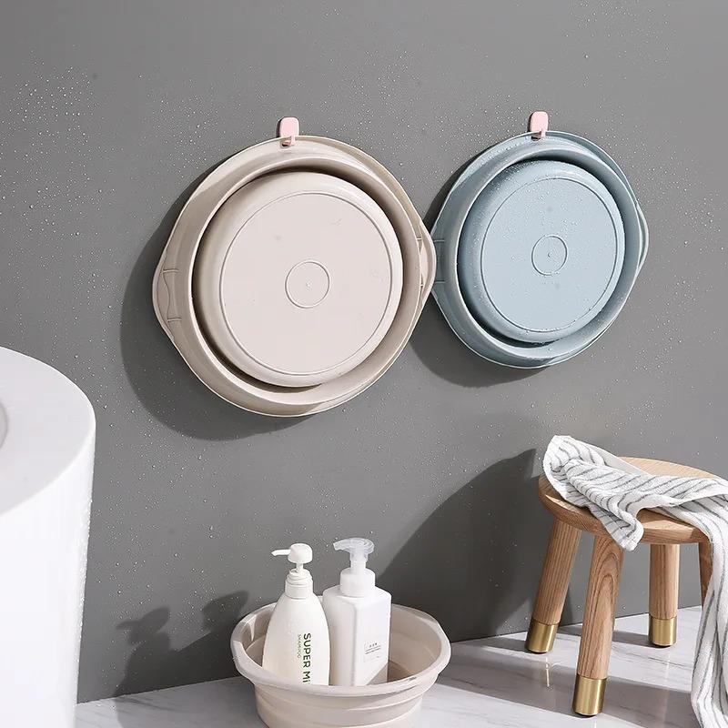 Travel Portable Folding Basin Folding Washbasin Folding Bucket Laundry Bucket Bathroom Accessories Household Cleaning Tools