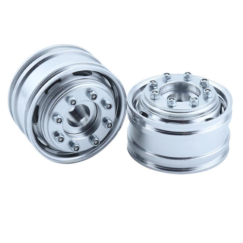 2pcs RC Truck Metal 20mm/25mm Width Wheel Drive/Bearing Hub Rim for 1/14 Tamiya SCANIA 770S 56368 VOLVO ACTROS MAN Model Car