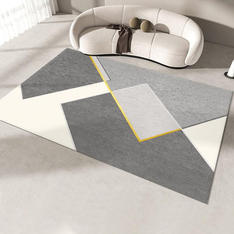 Modern Minimalist Geometric Pattern Floor Mat Checkerboard Pattern Living Room Coffee Table Mat Bedroom Bedside