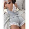 2023 European and American New Lace Stitching Home Underwear Set Women Lace Splicing Set