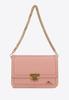 Wittchen Women's Leather Crossbody Bag With Chain, Pink, Natural Leather